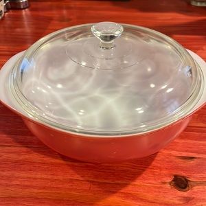 Vintage Flamingo Pink Pyrex Ovenware Bowl!